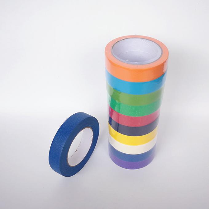 Residue Free Colored Masking Tape Natural Rubber Adhesive For Arts And