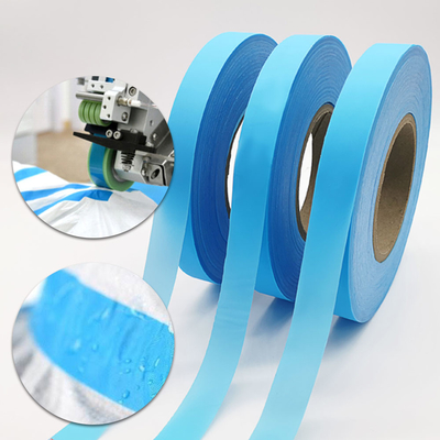 Single Side Self Adhesive Anti Seam Sealing Blue Tape For Waterproof Suit