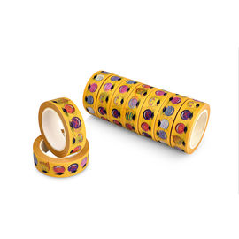Printed Super Skinny Washi Paper Masking Tape For Gift Package / Decorative