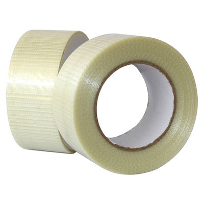 Single-Sided Transparent Fiberglass Adhesive Tape Reinforced with 48mm*20m Size and 150mic Thickness for Sealing and Masking