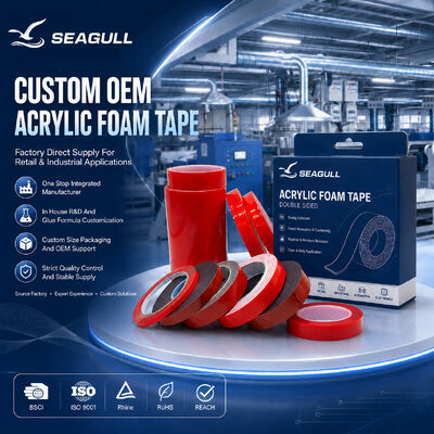 Custom Double Sided Adhesive Acrylic Foam Tape For Appliance Component Attachment Shock Absorption