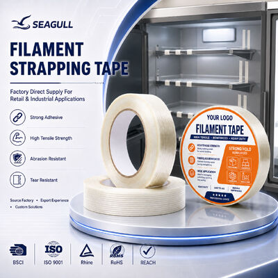 Mono Filament Tape Fiberglass Reinforced Strapping Adhesive Tape For Furniture Woodworking