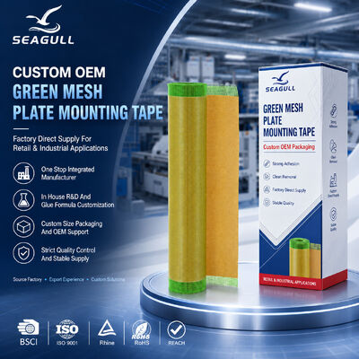 Green Mesh Double Sided Cloth Plate Mounting Tape For Corrugated Board Flexographic Printing
