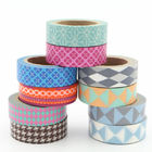 Coloring Narrow Washi Paper Tape , Removable Decorative Tape Fit Artwork