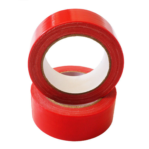 Red Decorative Wide Duct Tape 12 Inch Easy Tear Cloth No Adhesive Residue