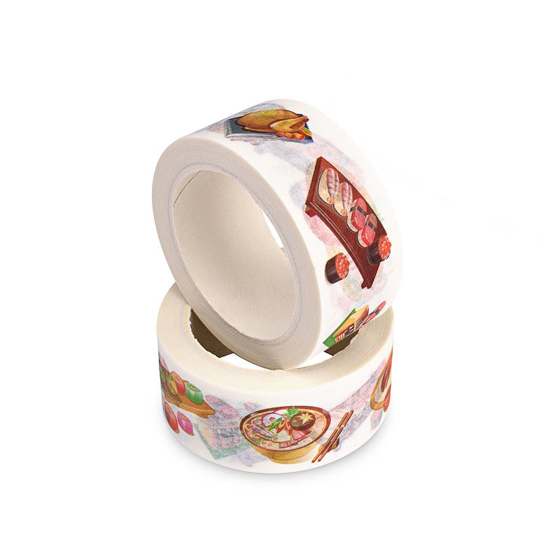 Wide White Washi Tape / Masking Tape Colorful Patterns ...