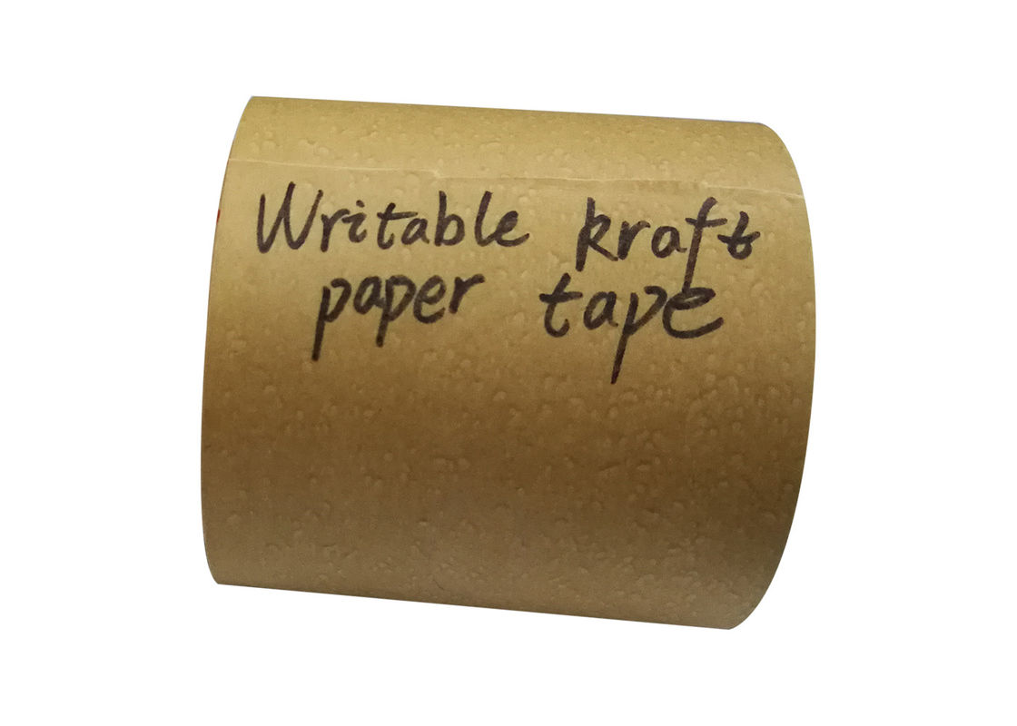 Brown Reinforced Gummed Kraft Paper Tape Handwriting Fiber Jumbo Rolls