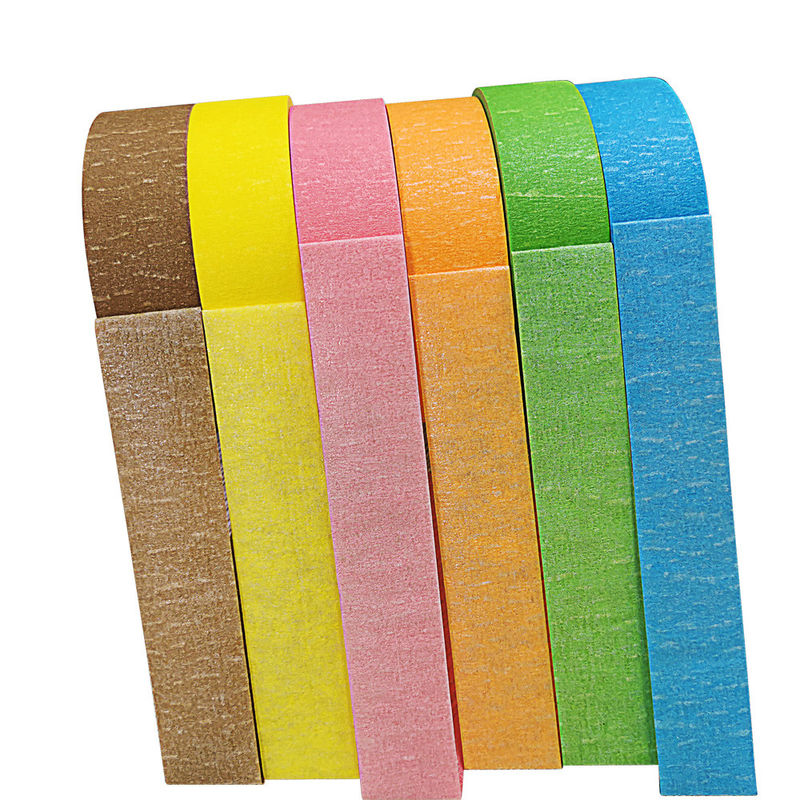 Rice Paper 2 Inch Narrow Colored Tape Natural Rubber Adhesive Heat Resistant