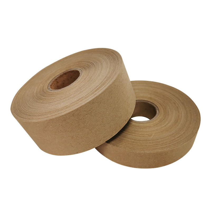 Water Activated Brown Kraft Wrapping Paper Tape For Carton Case Box Sealing