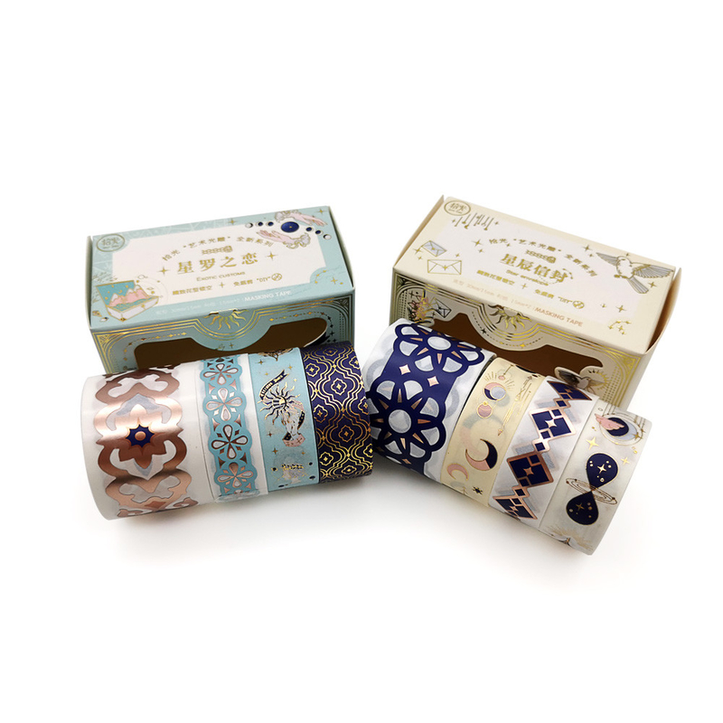 Factory Rubber No Residue Waterproof Cute Pattern Solid Color Washi Tape