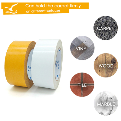 Double Sided Adhesive Mesh Cloth Yellow Carpet Tape For Bonding Carpet Or Rug