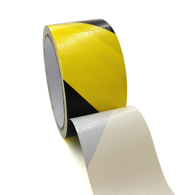 Waterproof Black Yellow Warning Cloth Duct Tape Hot Melt Strong Adhesive