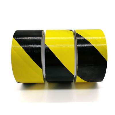 Waterproof Black Yellow Warning Cloth Duct Tape Hot Melt Strong Adhesive