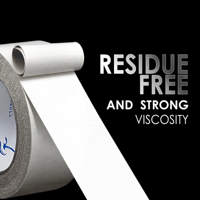 Acrylic Waterproof Double Sided Carpet Tape Free Sample Roll With White And Yellow Paper Color