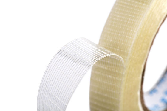 Single-Sided Transparent Fiberglass Adhesive Tape Reinforced with 48mm*20m Size and 150mic Thickness for Sealing and Masking