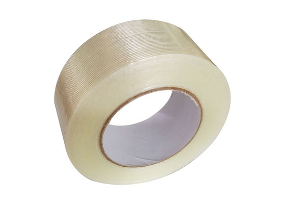 High Tensile Strength 400N/inch Glass Filament Strapping Tape with 11N/inch Pell Adhesion and 150mic Thickness