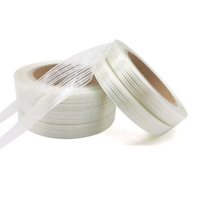 Fiberglass Filament Tape with 135mic Thickness 800N/inch Tensile Strength and 11N/inch Pell Adhesion for Heavy Packing and Metal Strapping
