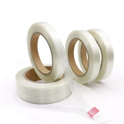 Fiberglass Filament Tape with 135mic Thickness 800N/inch Tensile Strength and 11N/inch Pell Adhesion for Heavy Packing and Metal Strapping