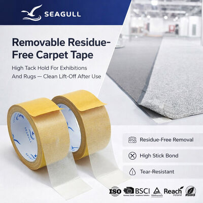 Double Sided Adhesive Heavy Duty Floor Carpet Tape For Rug Mat Fixing