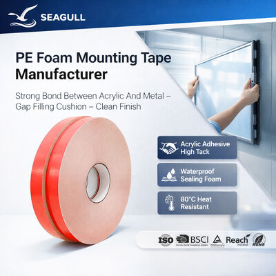 Industrial Mounting Sealing Cushioning PE Foam Tape For Glass Metal Plastic Bonding