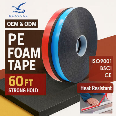 High Density Double Sided Adhesive PE Foam Tape For Construction Decoration Mounting