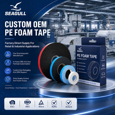 Industrial Double Sided Bonding PE Foam Tape For Glass Metal Plastic Assembly