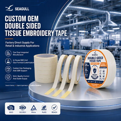 High Tack Removable Double Sided Embroidery Tissue Tape For Fabric Garment Sewing And Applique