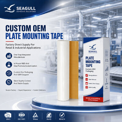 Removal Rubber Adhesive Cloth Plate Mounting Tape For Flexo Printing Plate Bonding