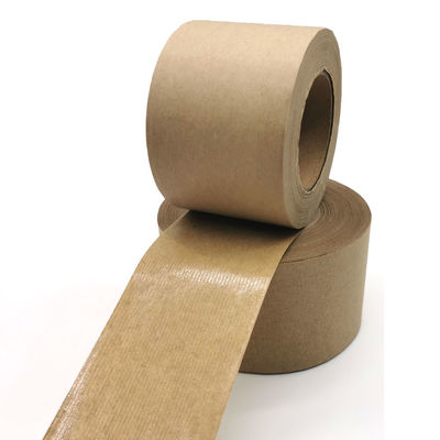 Single Sided Brown Hot Melt Adhesive Plus Line Kraft Paper Tape