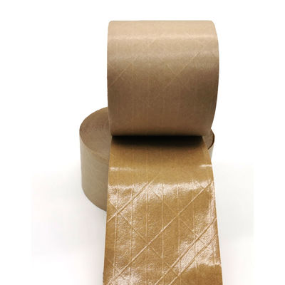 Single Sided Brown Hot Melt Adhesive Plus Line Kraft Paper Tape