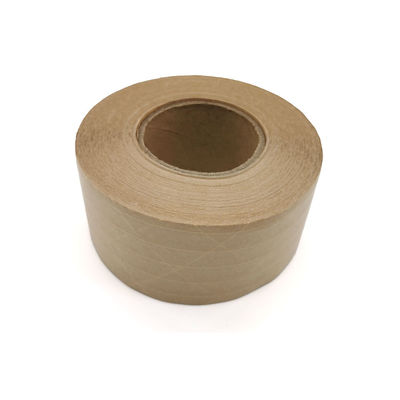 Single Sided Brown Hot Melt Adhesive Plus Line Kraft Paper Tape