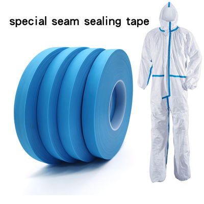 20mm*200m Blue Waterproof Non Woven Fabric Hot Air Seam Sealing Tape For Protective Suit