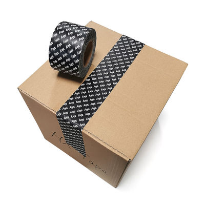 Free Sample Single Sided Black Printable Kraft Tape For Box Sealing