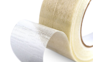 Transparent Film Fiberglass Filament Mesh Tape High Adhesion Electrical Insulation